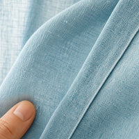 Rideau Lin - Voilage Bleu Ciel - détail de texture du tissu voilage
