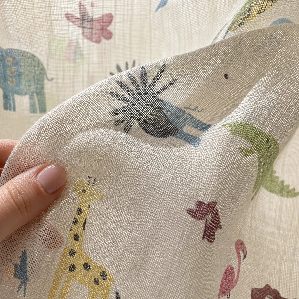 Rideau Voilage - Enfant - détail de texture du tissu voilage