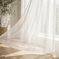 Rideau Voilage - Sylvaire Blanc - closeup