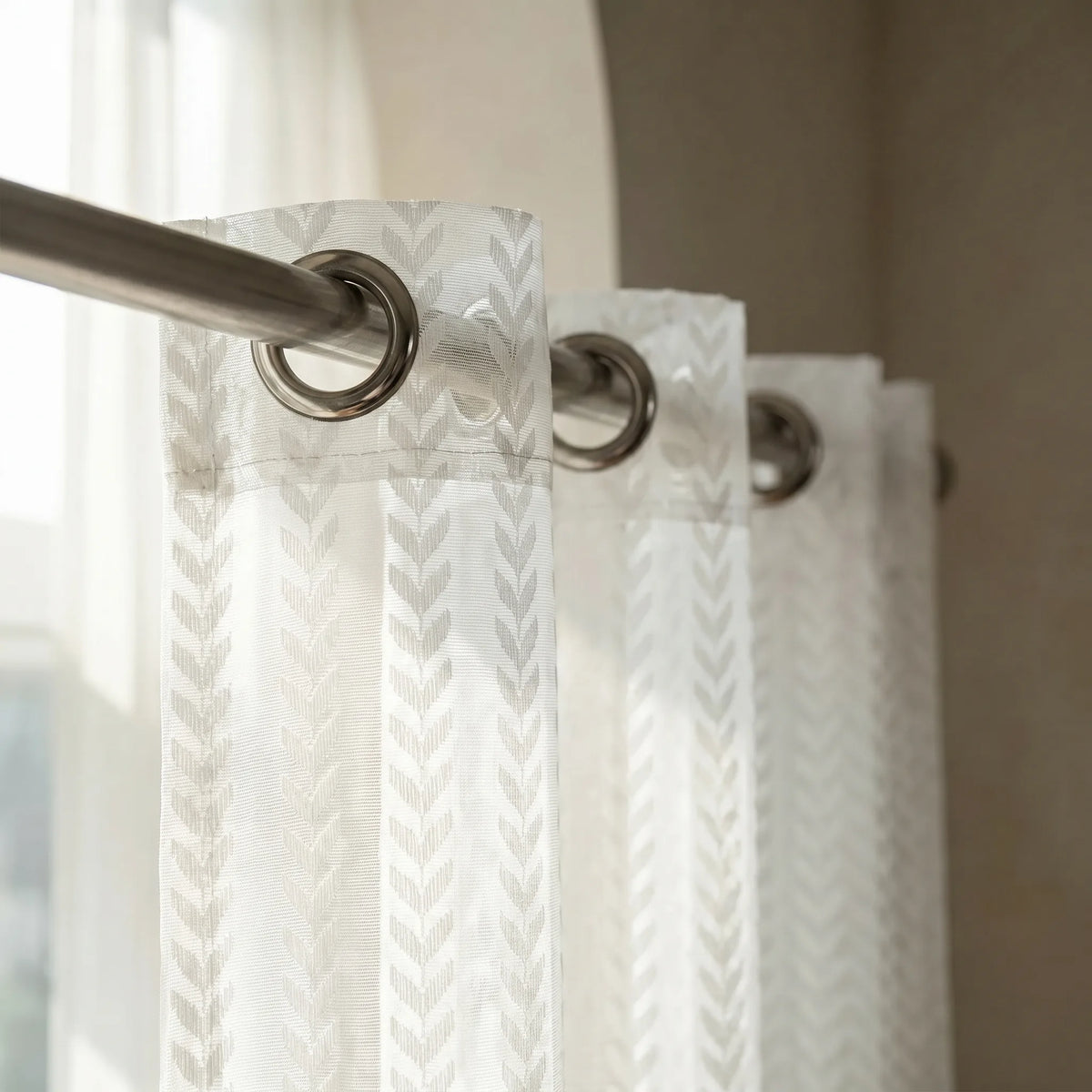 Rideau Voilage - Sylvaire Blanc - oeillets