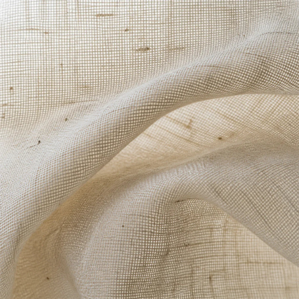 Rideaux Lin - Voilage Cuisine Naturel - détail de texture du tissu voilage