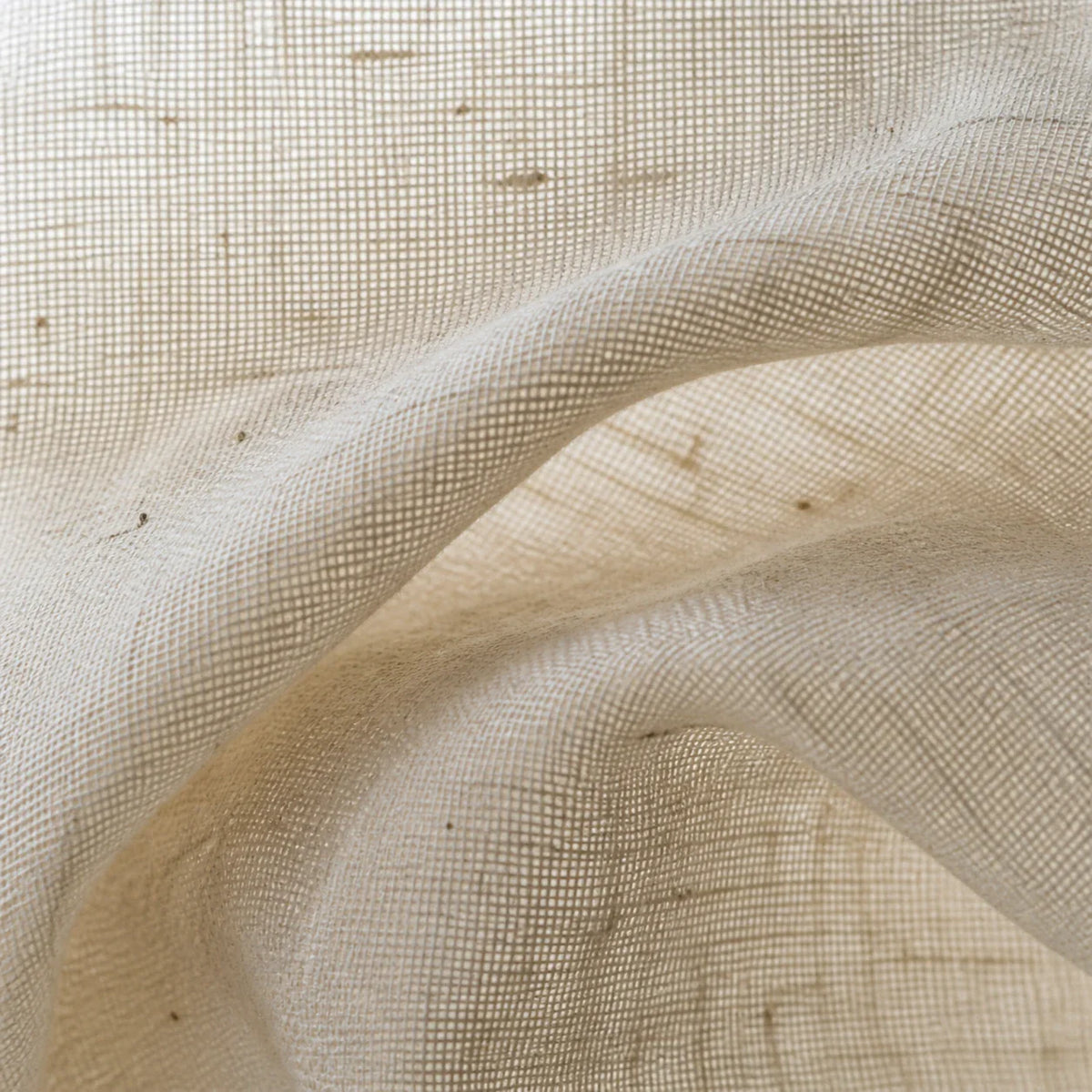 Rideaux Lin - Voilage Cuisine Naturel - détail de texture du tissu voilage