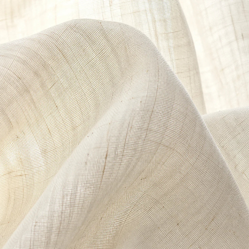 Rideaux Lin - Voilage Ecru - détail de texture du tissu voilage