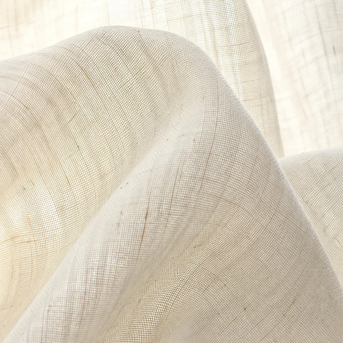Rideaux Lin - Voilage Ecru - détail de texture du tissu voilage