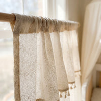 Rideaux Lin - Voilage Brise Bise Beige - passe-tringle
