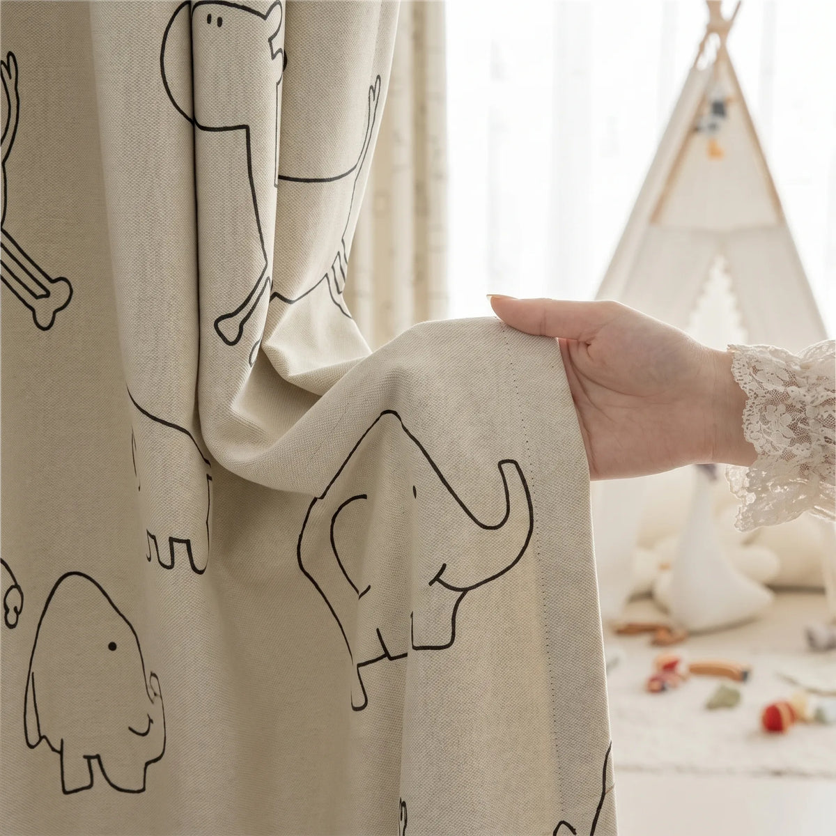 Rideaux Occultant Motif Animaux - texture