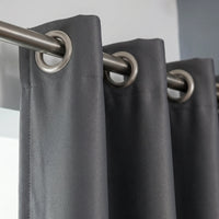 Rideaux Phonique Thermique Occultant Gris Anthracite - oeillets