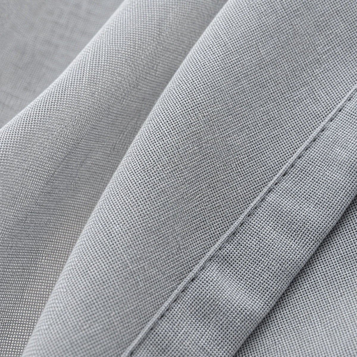 Rideau Lin - Voilage Gris Argenté - détail de texture du tissu voilage