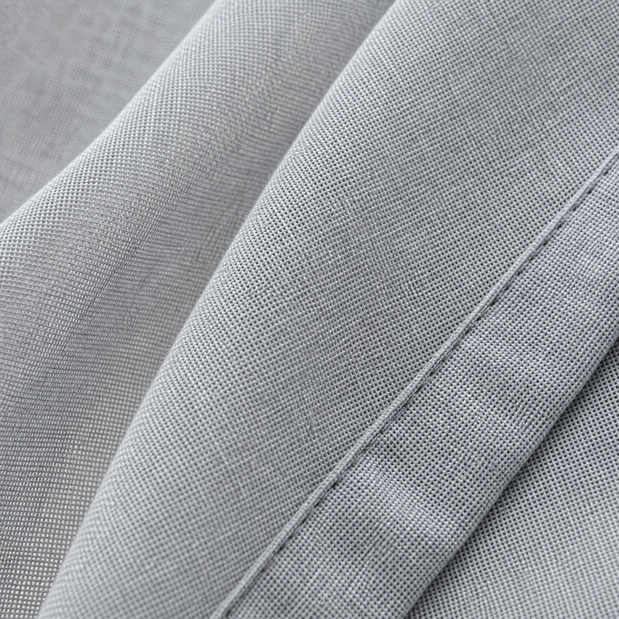 Rideau Lin - Voilage Gris Argenté - détail de texture du tissu voilage